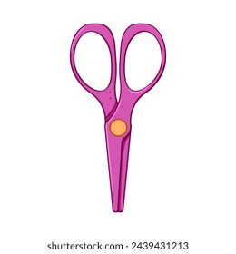 dibujo animado de las tijeras del niño del render. gráfico s, fondos de seguridad, libro de colorear signo de las tijeras del niño del render. símbolo aislado ilustración vectorial
