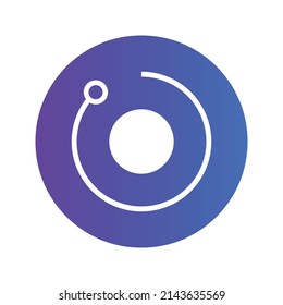Render Token Cryptocurrency icon. RNDR token symbol. Cryptocurrency vector icon. Flat Vector illustration - Vector