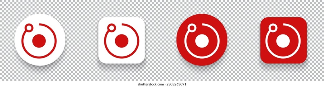 Render Token (RNDR) crypto currency logo symbol set isolated on transparent background vector