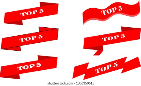 representación de los 5 primeros, aislados en blanco
