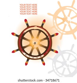 Rendered ships wheel
