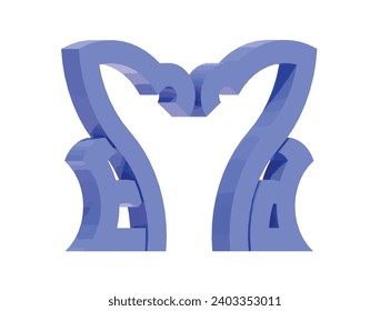 Rendering Typography Graffiti Logo Symbol  Word Emma suitable for use on clothing t shirt, jewelry necklaces, birthday souvenirs, engagements, wedding