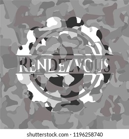 Rendezvous on grey camo texture