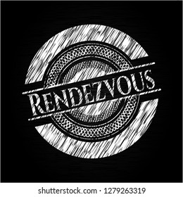 Rendezvous written with chalkboard texture