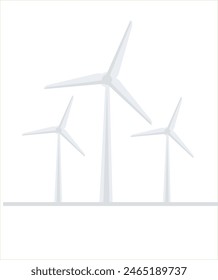 Renevable energy, battery, windmill energy, environment eco system vector illustration