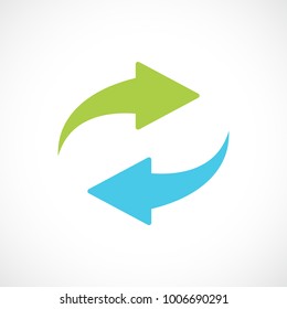 Renew arrows vector symbol illustration isolated on white background
