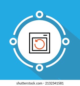 renew data icon vector design