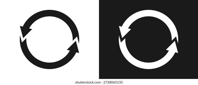 Renovar Icon Set Glifo En Fondo Blanco Y Negro