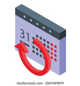 Renew subscription icon. Isometric of renew subscription vector icon for web design isolated on white background