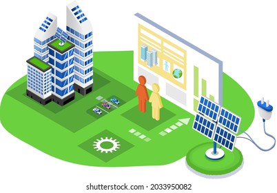 Renewable alternative energy producing. Ecological consumption for electricity production. Nature friendly and clean fuel substitute. Generating electricity using green technologies illustrations set