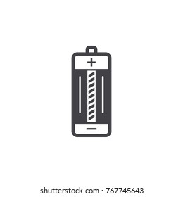 renewable Battery icon on white background