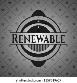 Renewable black emblem. Vintage.