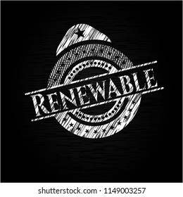 Renewable chalk emblem