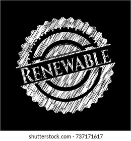 Renewable chalk emblem