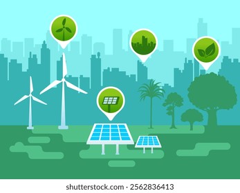 Renewable Eco Friendly Energy Concept background