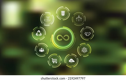 Renewable economy mobile power icon. green tree earth protection concept For the future growth of business and environmental sustainability ESG