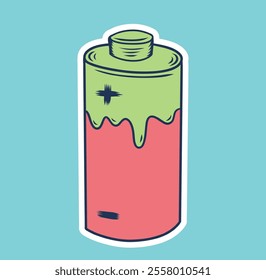 Renewable energy batteries vector Illustration