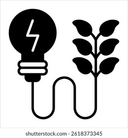 renewable energy black icon vector illustration