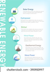 Renewable energy brochure. Template. Layout.