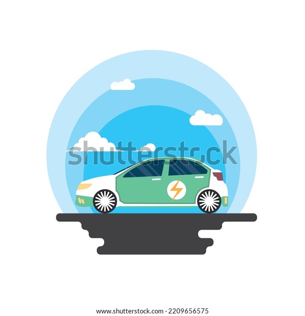renewable energy and cars. clean energy, clean\
fuel. editable\
vector\
