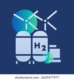 renewable energy color  glassmorphism illustration. Transparency blur elements. Ui layered design. Vector isolated element. 