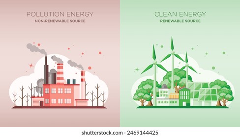 Renewable energy comes from natural sources like solar and wind, while non-renewable energy relies on finite resources like coal and oil. Transitioning to renewable energy is key for sustainability.