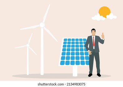 Renewable energy concept design in vector format
