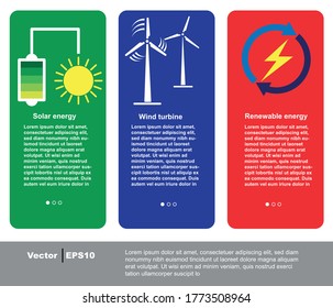 renewable energy concept display for websites and mobile applications
