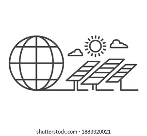 renewable energy concept. Green energy concept, vector. World Environment and sustainable development concept.
