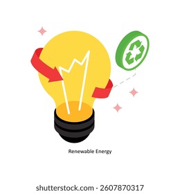 Renewable Energy Concept isometric Style Illustrations. Eps 10 File