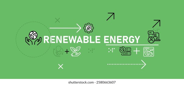 Renewable Energy Consulting conceptual sustainable eco-friendly energy planning strategy development analysis environmental efficiency management design concept icon outline