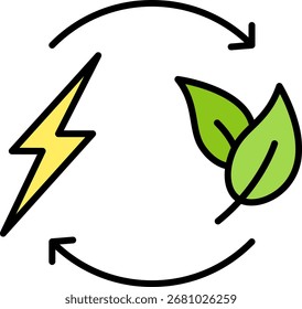 Renewable Energy Cycle with Lightning and Leaves