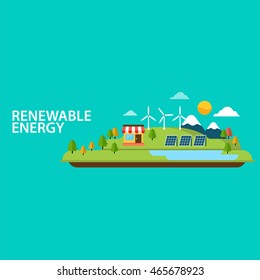 renewable energy Eco vectors