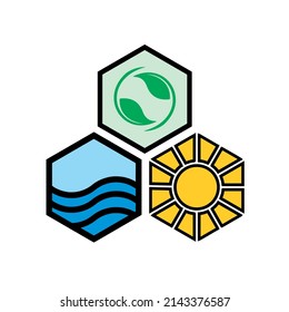 renewable energy element logo, suitable use as symbol, icon, and element design to describe go green