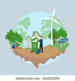 Renewable energy of the future world.