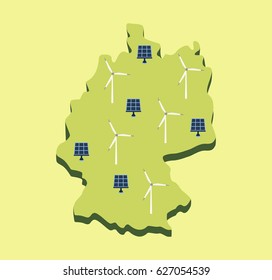 Renewable Energy Germany flat design