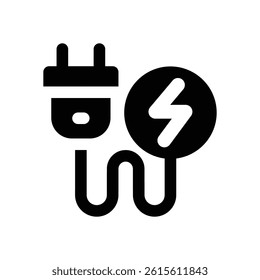 renewable energy glyph icon. Strong and solid vector icon for websites, mobile interfaces, presentations, and visual branding. High quality and easy to edit.