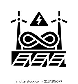 renewable energy glyph icon vector. renewable energy sign. isolated contour symbol black illustration