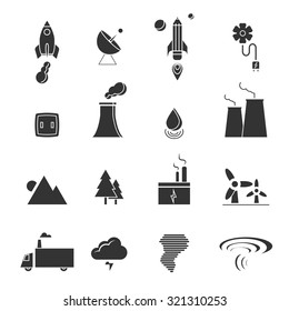 renewable energy, green, eco, creative design icons set vector illustration