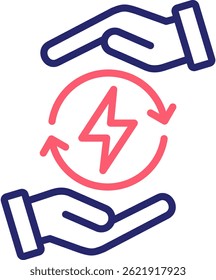 Ilustração do vetor de cores do ícone de energia renovável