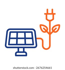 Renewable Energy Icon Color Vector Illustration