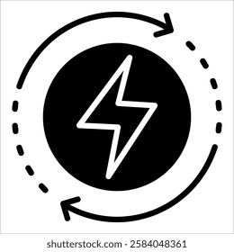 Renewable Energy Icon Element For Design