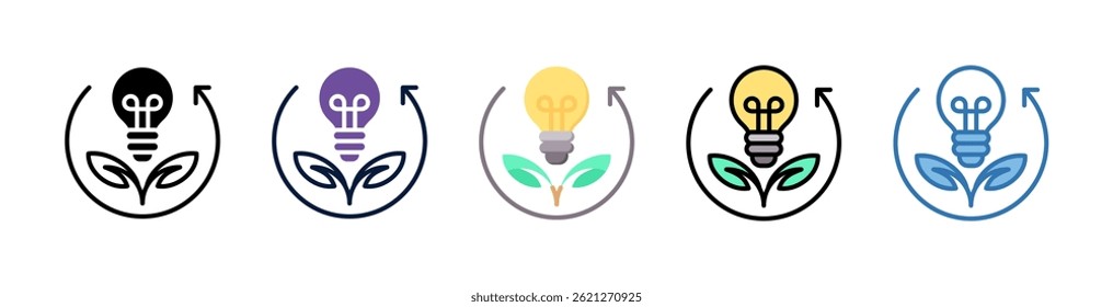 Renewable Energy Icon Element For Design