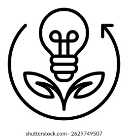 Renewable Energy Icon Element For Design