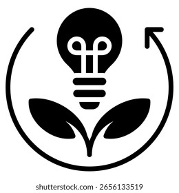 Renewable Energy Icon Element For Design