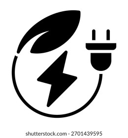 Renewable Energy Icon Element For Design And Vector