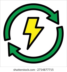 Renewable Energy Icon Element For Design