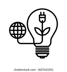 icono de la energía renovable. signo respetuoso con el medio ambiente. ilustración vectorial