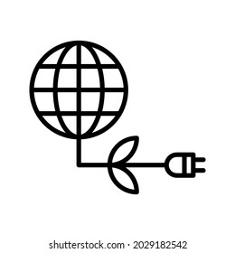 renewable energy icon. environmentally friendly sign. vector illustration