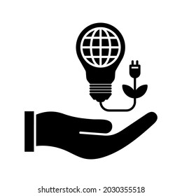 renewable energy icon. environmentally friendly sign. vector illustration